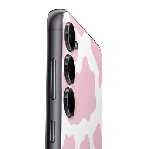 Pink Cow Print Galaxy S25 Skin